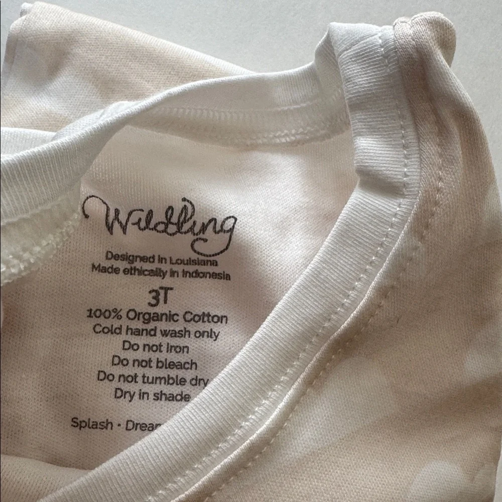 WILDLING NWT 3T Organic Cotton PJ Set Beige Cloud Tank & Matching Pants Girls